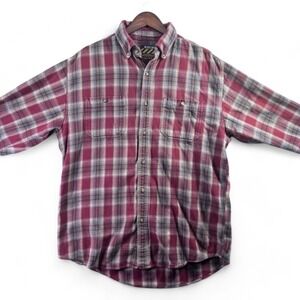 Big Rock Canyon Men's Size XL Plaid Rugged Wear Button-Up Cotton Flannel Shirt